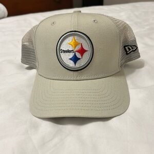 NEW ERA PITTSBURGH STEELERS CANVAS TRUCKER LP 9FIFTY ADJUSTABLE HAT